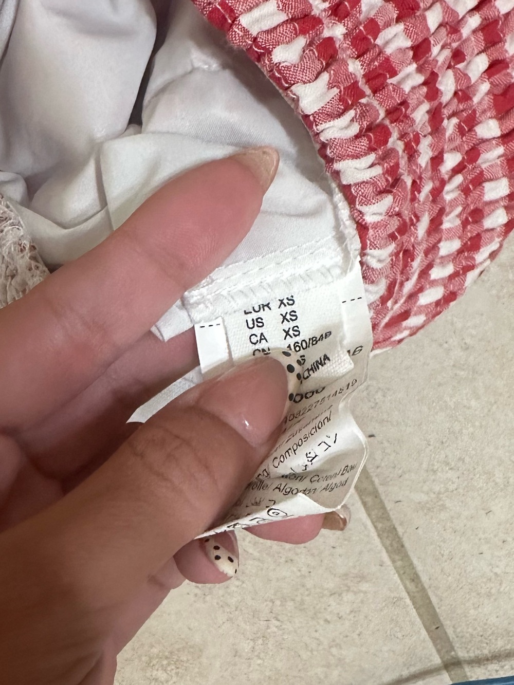 H&M Red Gingham Tiered Ruffle Mini Skirt - Picture 4 of 4